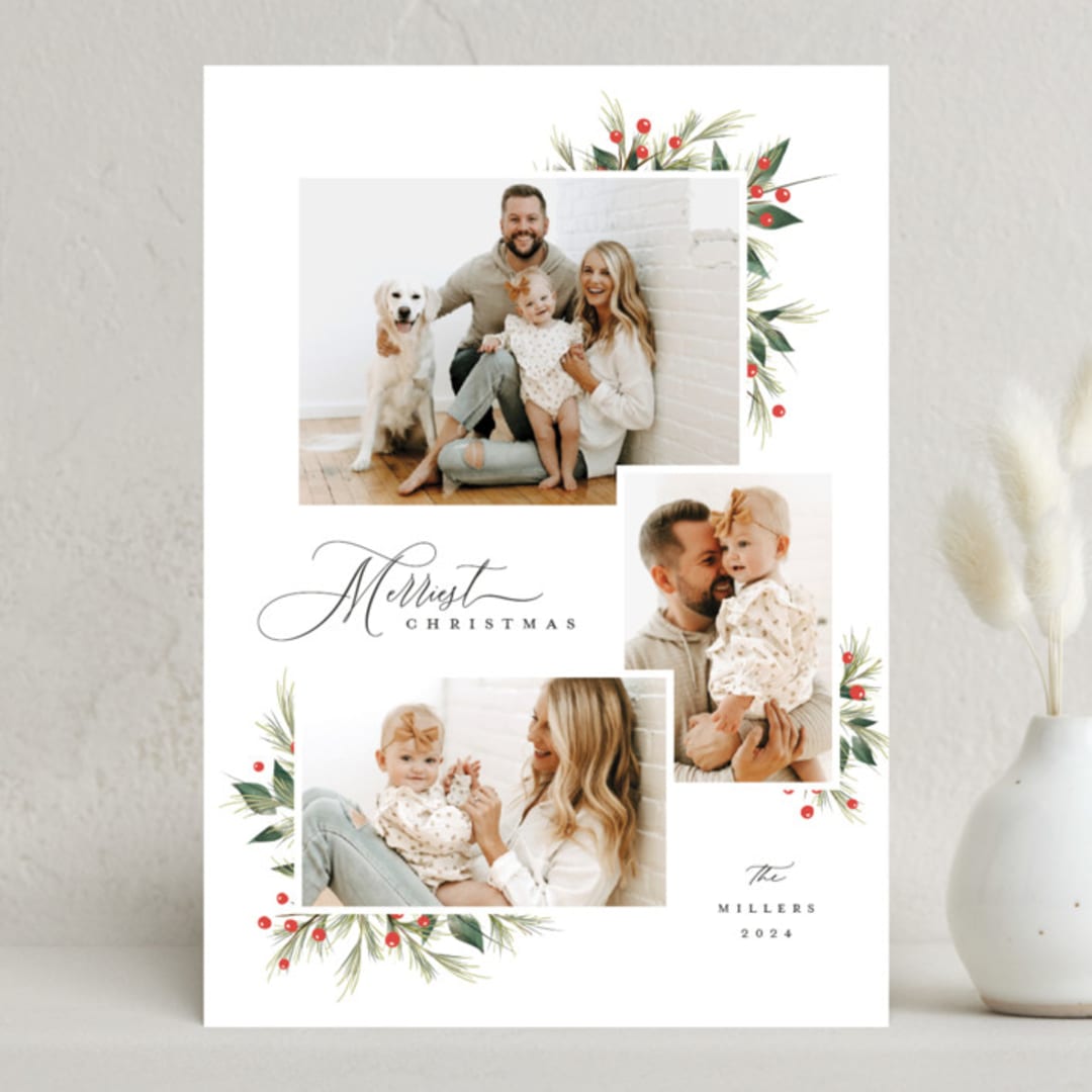 "Triple" - Holiday Cards in Snow by Melanie Kosuge - Front