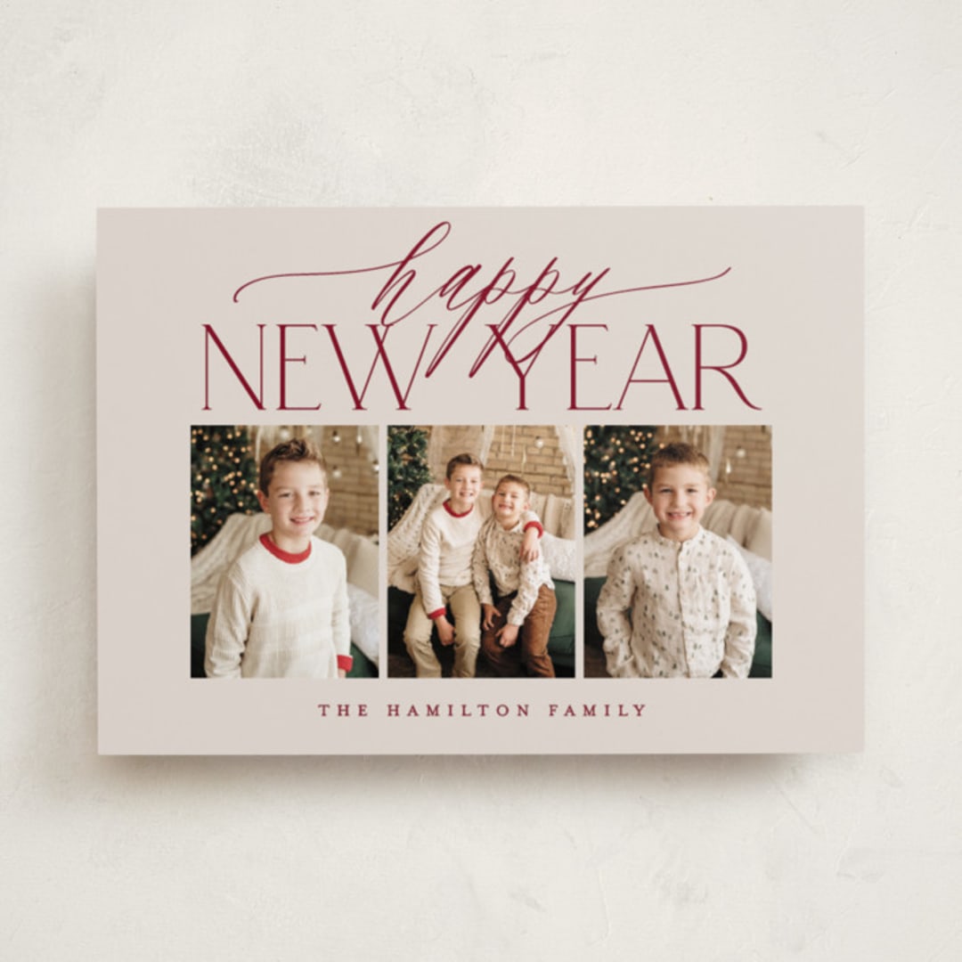 "Merry Christmas Trio" - Holiday Cards in Gingerbread by Brooke Chandler - Front