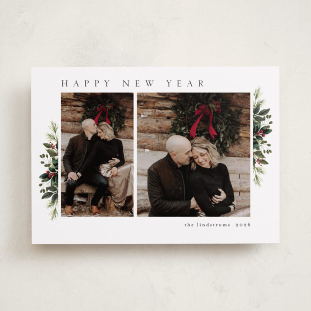 "Holiday Display" - Holiday Cards in Pearl by Chris Griffith - Front