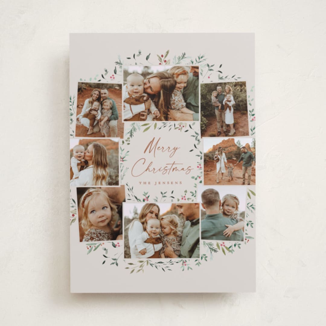 "Keepsake Wreath" - Holiday Cards in Tinsel by Petra Kern - Front