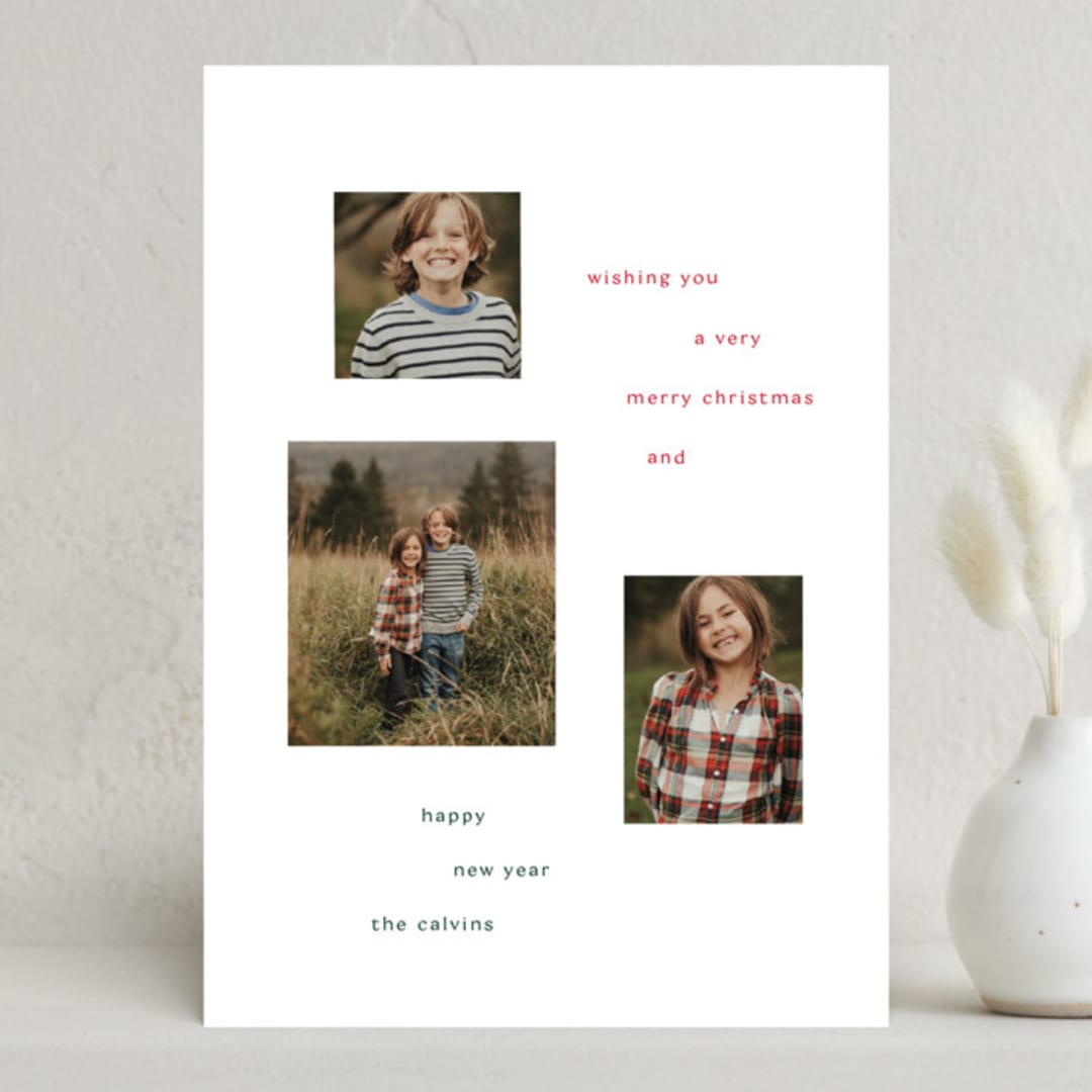 "Sentiment" - Holiday Cards in Snow by Baumbirdy - Front