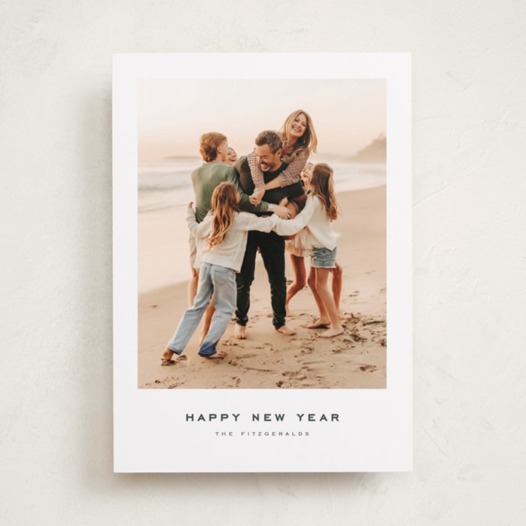 "Yuletide Greetings" - Holiday Cards in Evergreen by Wildfield Paper Co - Front