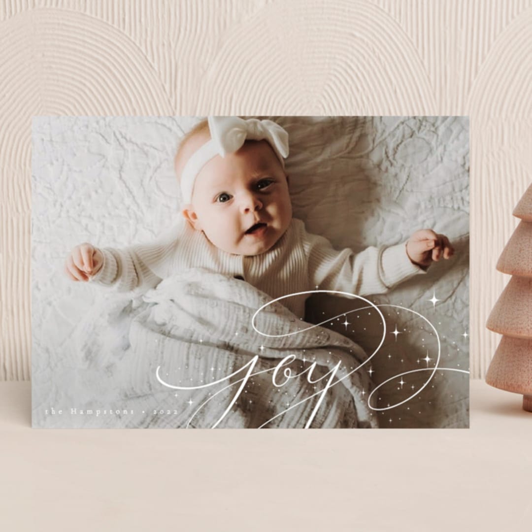 "Joy hand lettering" - Holiday Cards in Winter by Orasie - Front