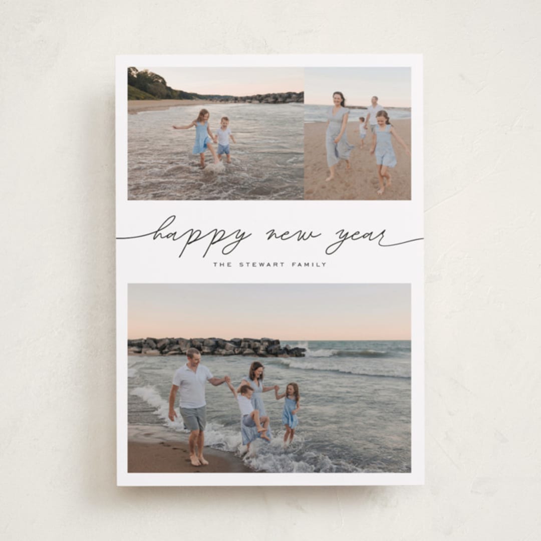 "Three Blessings" - Holiday Cards in Snowcap by Pixel and Hank - Front