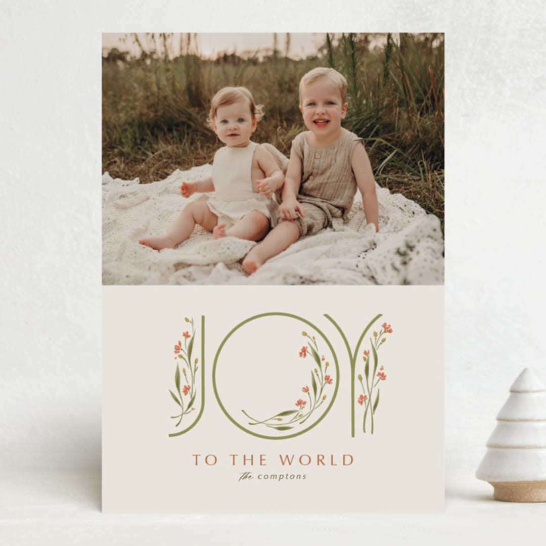 "Sweet Splendor" - Holiday Cards in Linen by Karen Glenn - Front