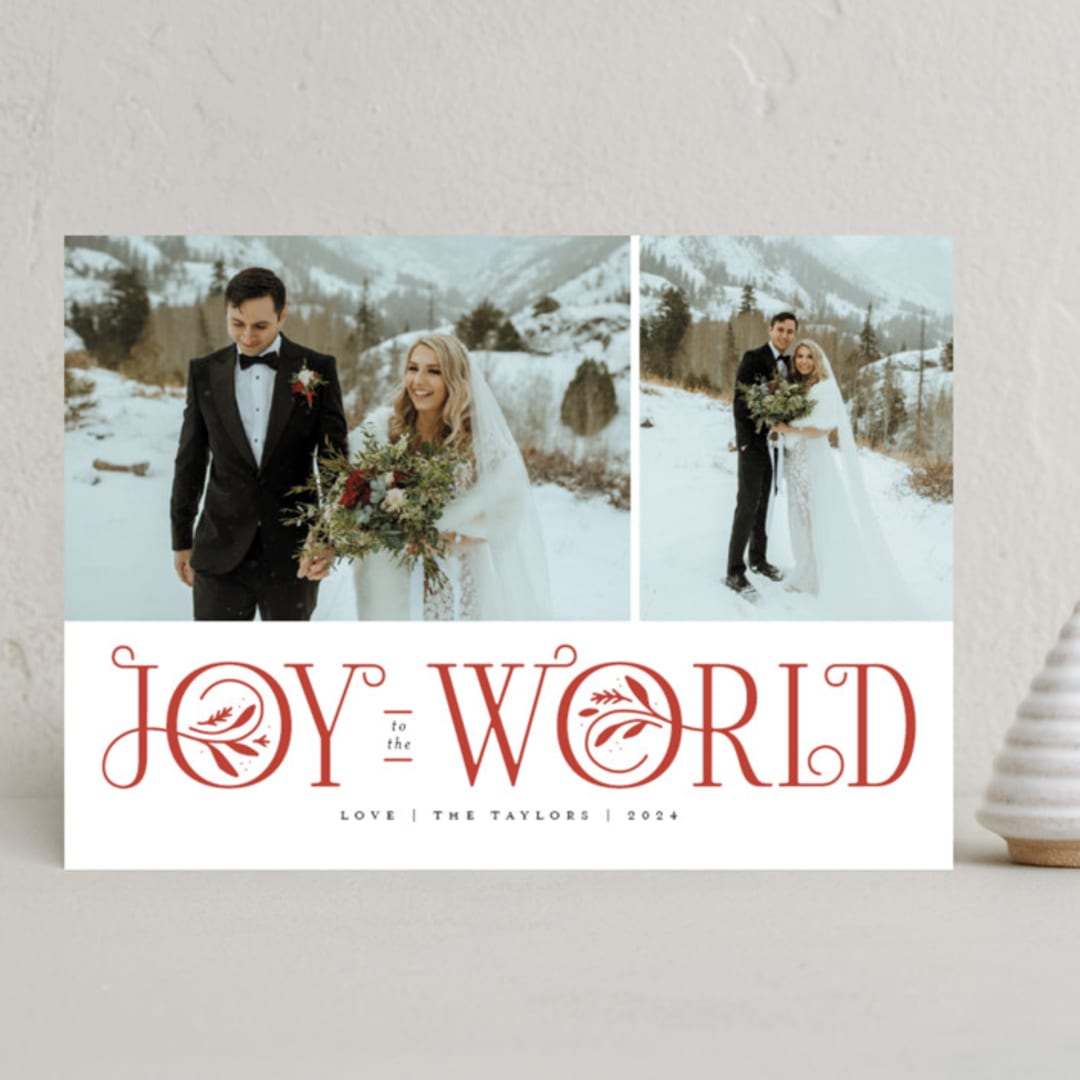 "Foliage Details" - Holiday Cards in Cherry by Michelle Taylor - Front