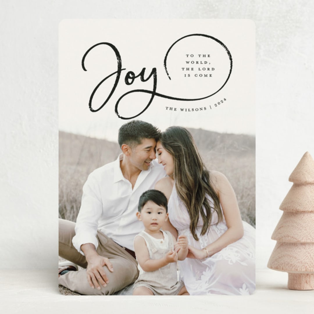 "Sweeping Joy" - Holiday Cards in Ink by Michelle Taylor - Front