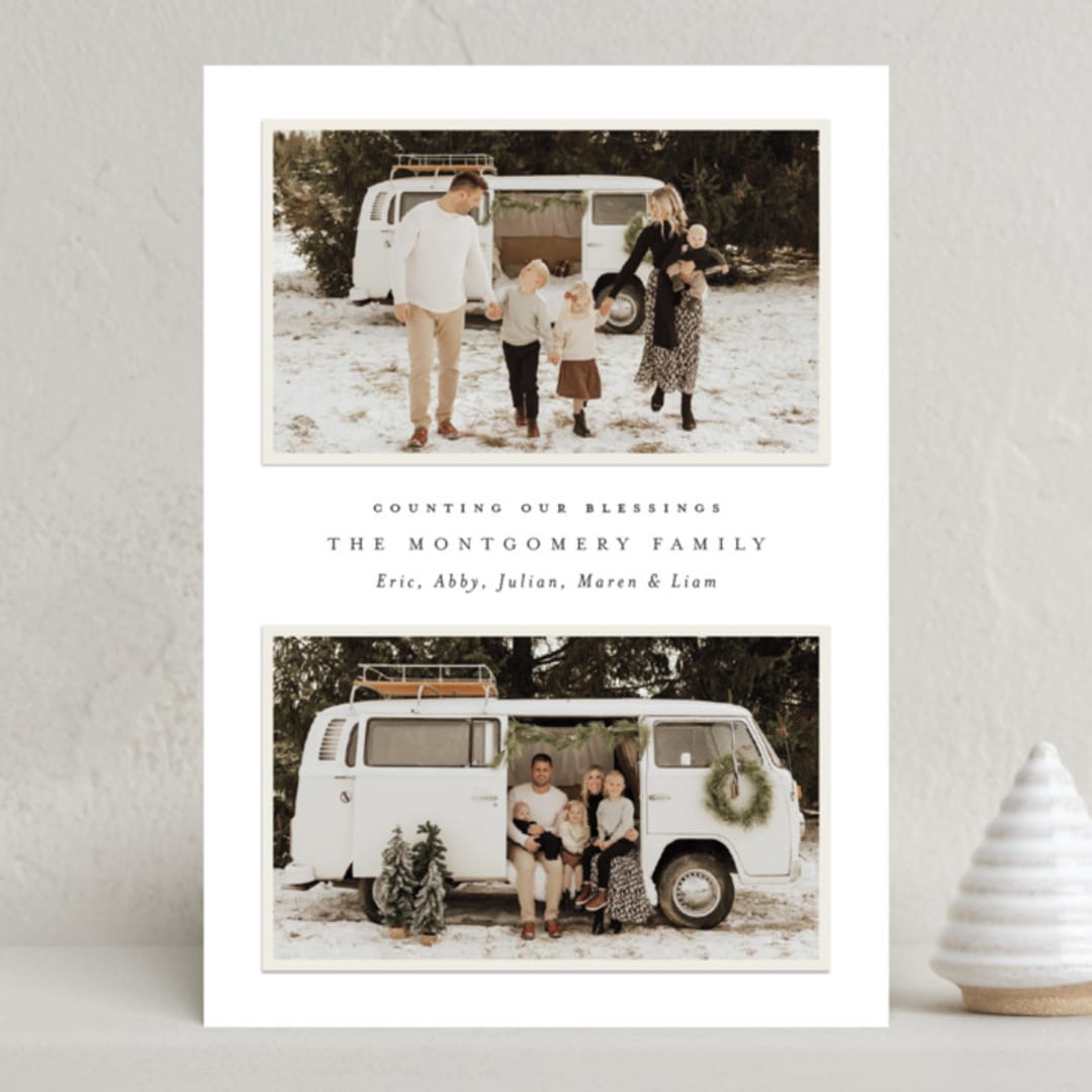 "Minimal Duo" - Holiday Cards in Polar Bear by Hooray Creative - Front