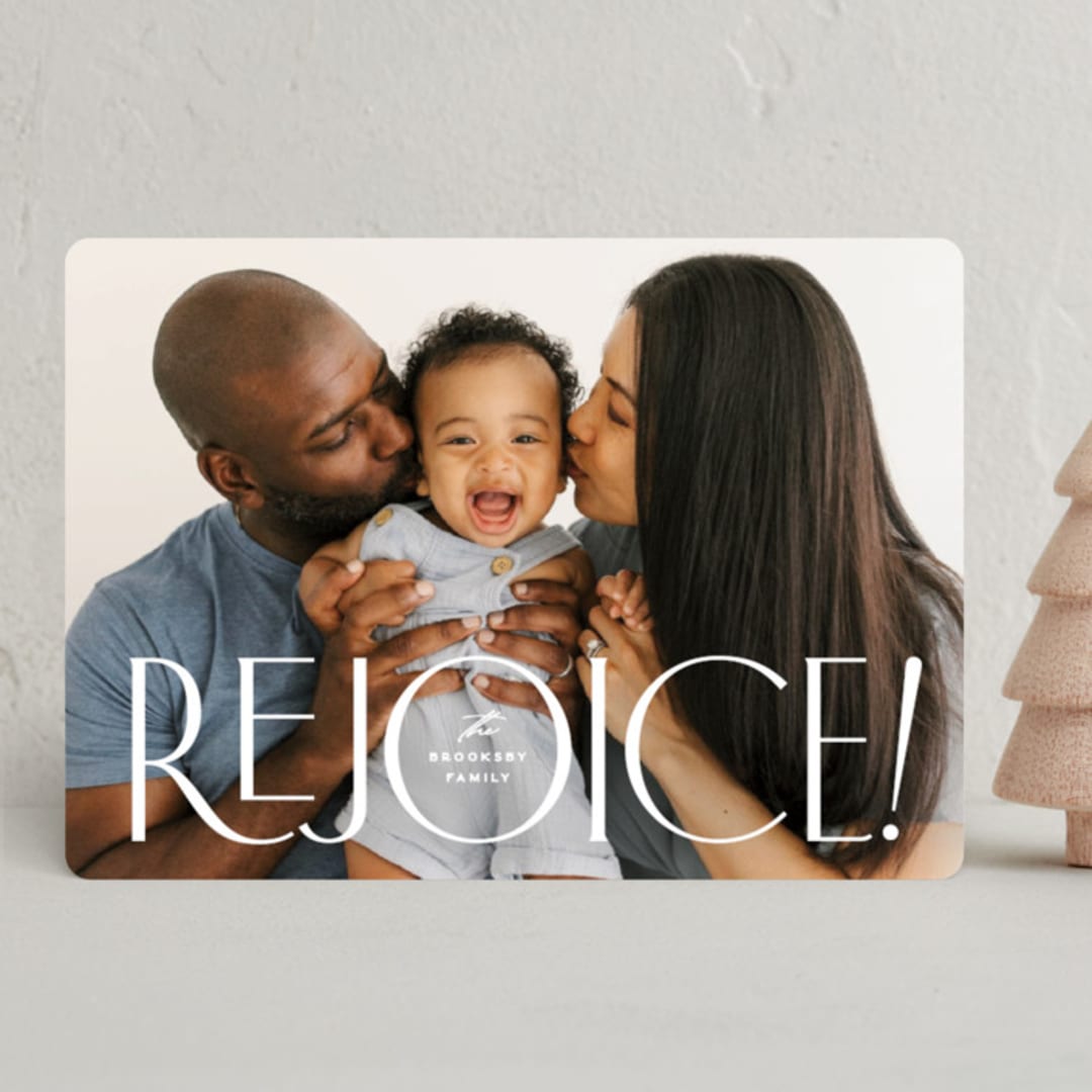 "Rejoice in His Love" - Holiday Cards in Snow by Erin L. Wilson - Front