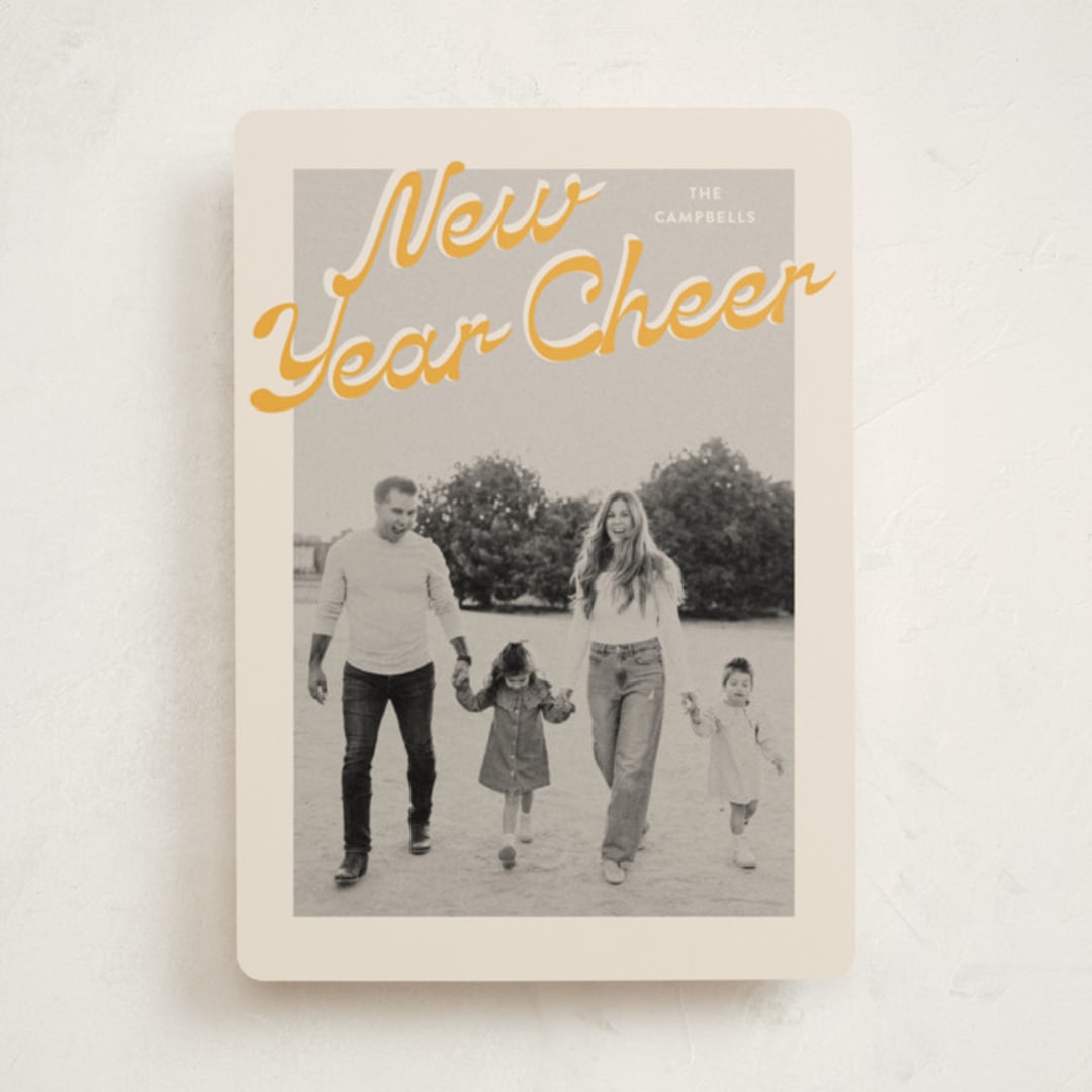 "Nostalgia" - Holiday Cards in Butterscotch by Ekko Studio - Front