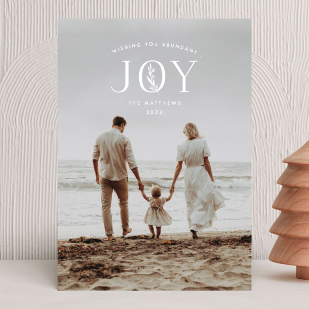 "sprig of joy" - Holiday Cards in Froth by Design Lotus - Front