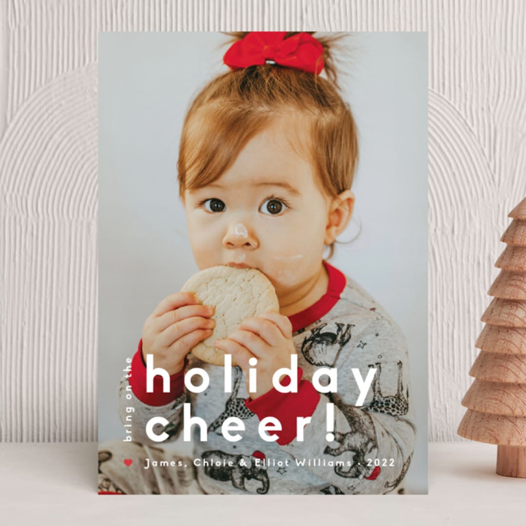 "Bring on the cheer" - Holiday Cards in Frosting by Robin Ott - Front
