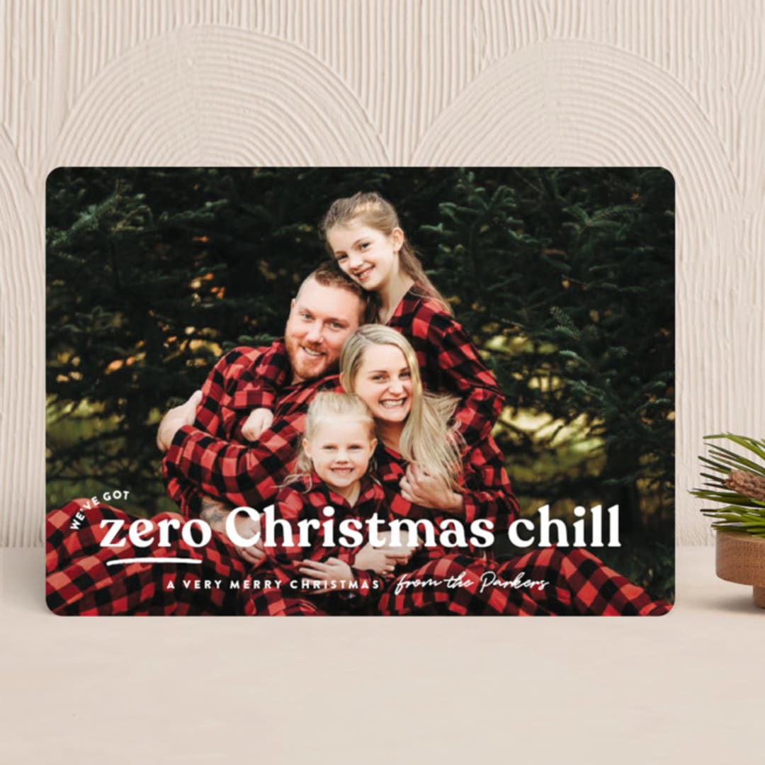 "zero chill" - Holiday Cards in Snow by Sara Hicks Malone - Front