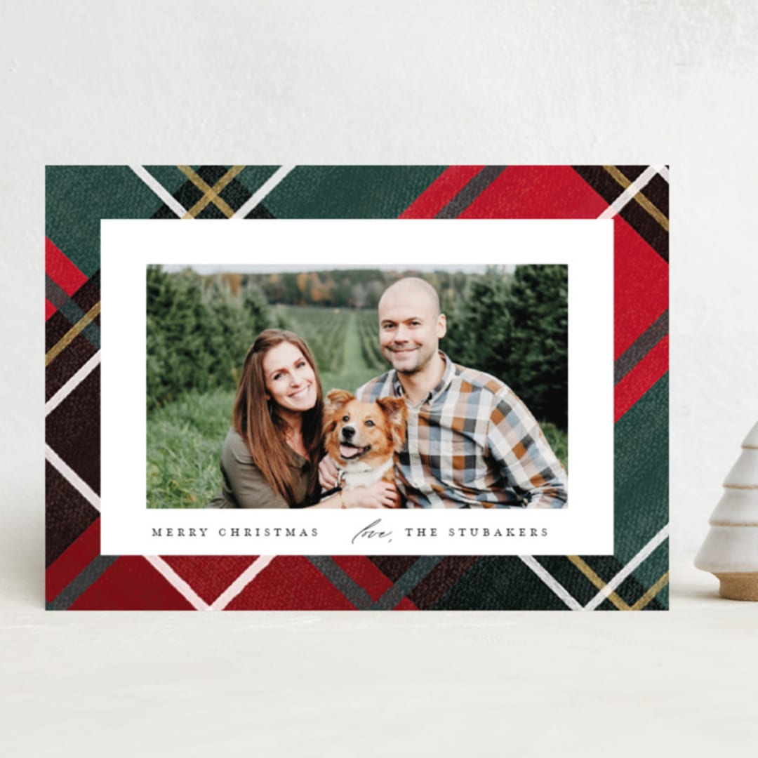 "Classic Christmas Plaid" - Holiday Cards in Festive by Rebecca Durflinger - Front