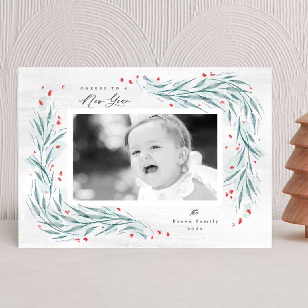 "Branches" - Holiday Cards in Frost by Anastasia Makarova - Front