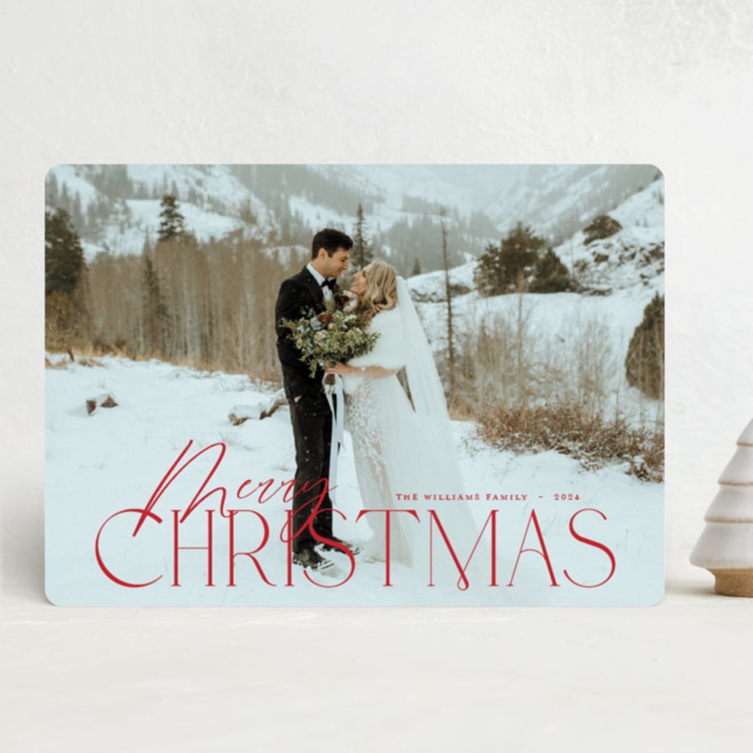 "Season's Greetings" - Holiday Cards in Pomegranate by Benita Crandall - Front