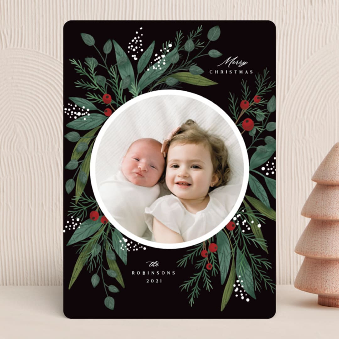 "Magic forest" - Holiday Cards in Midnight by Yuliya Evseeva - Front