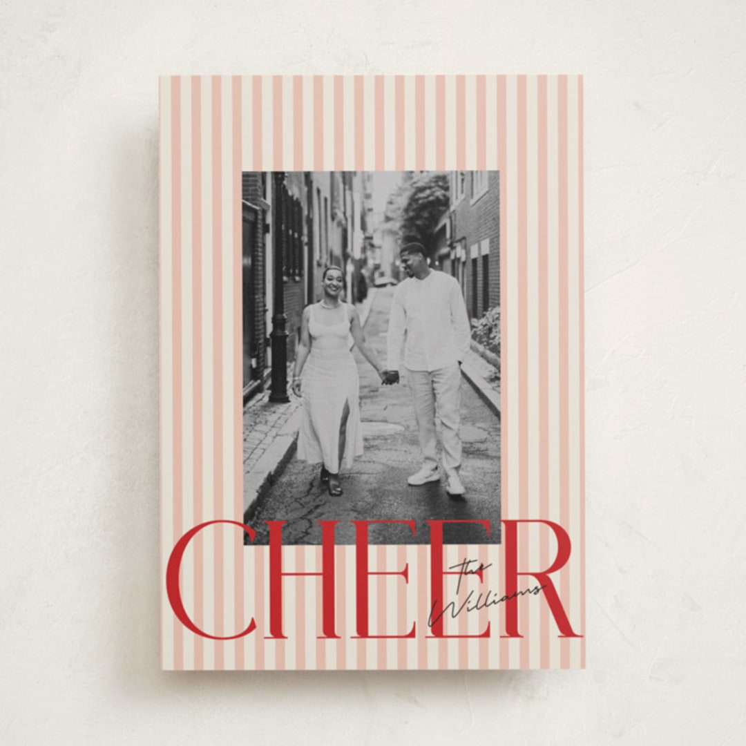 "pace" - Holiday Cards in Blush by Vera Lim - Front