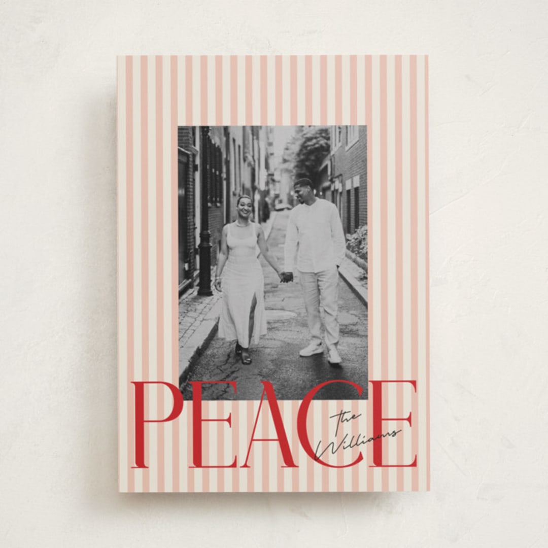 "pace" - Holiday Cards in Blush by Vera Lim - Front