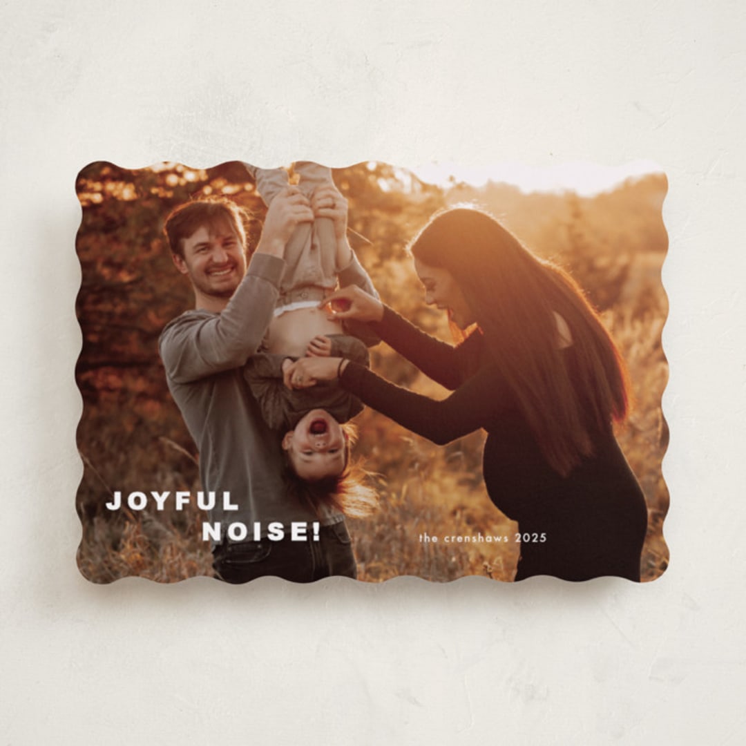 "Joyful noise" - Holiday Cards in Snow by Stacey Meacham - Front