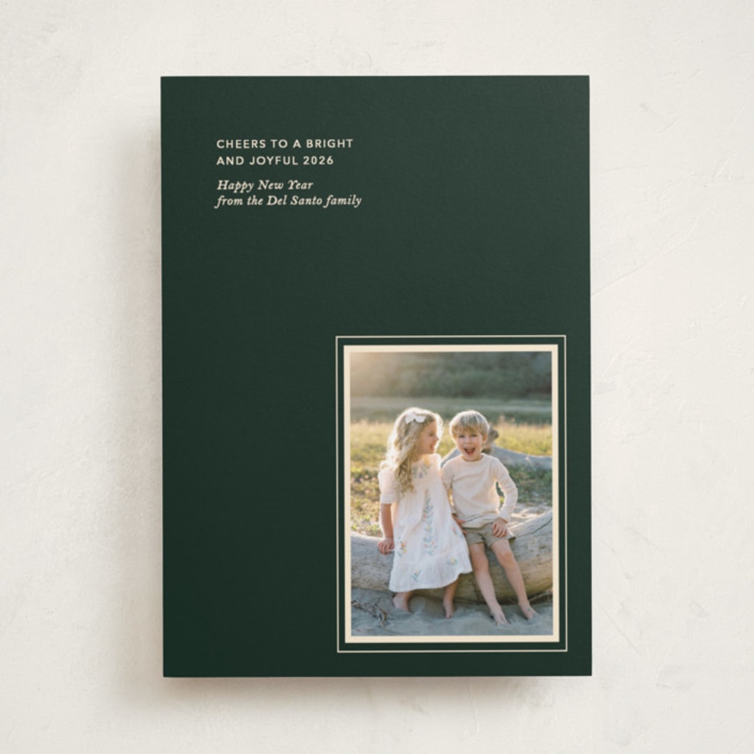 "Perfectly Framed" - Holiday Cards in Pine by Annie Clark - Front