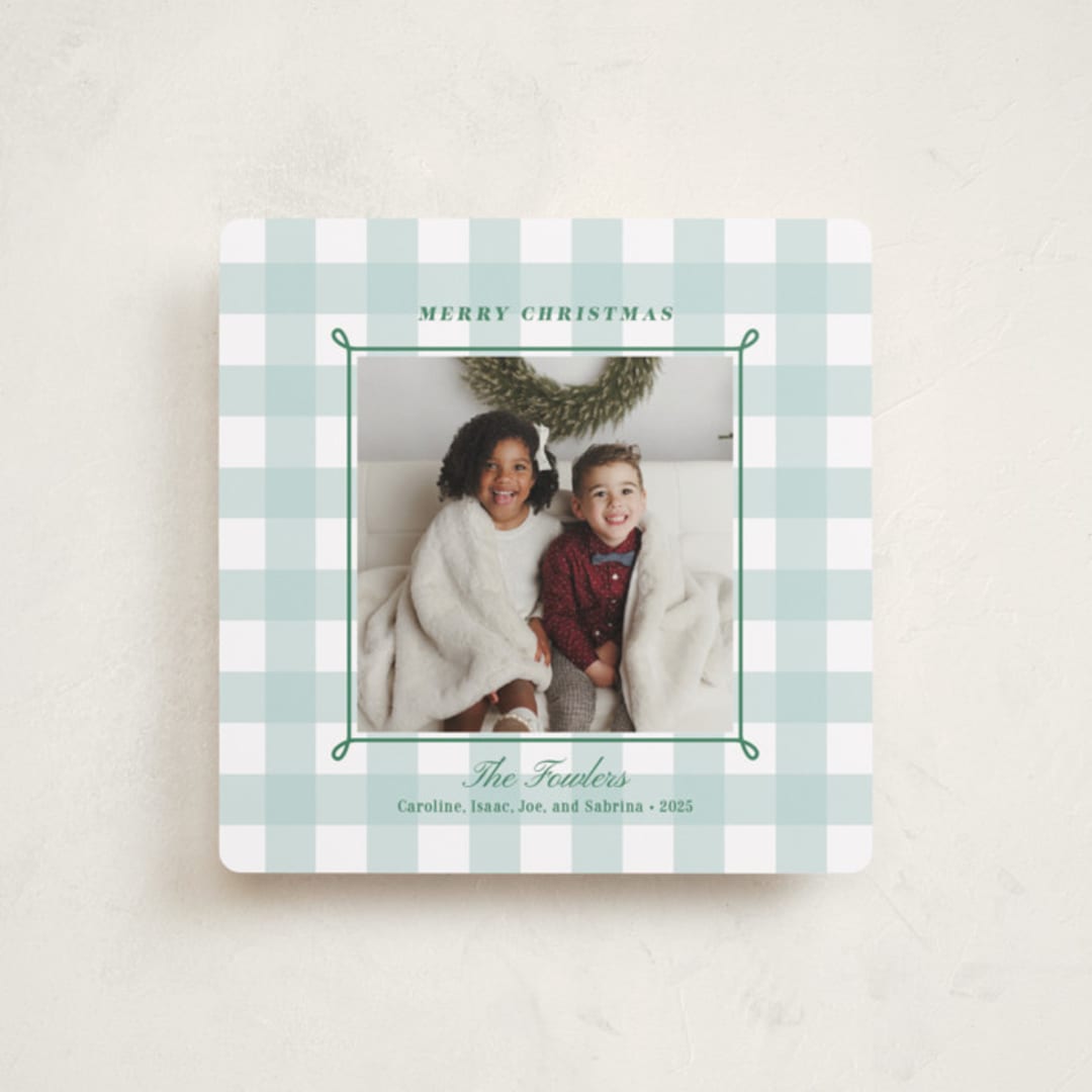 "Festive gingham plaid" - Holiday Cards in Aspen by Alston Foster - Front