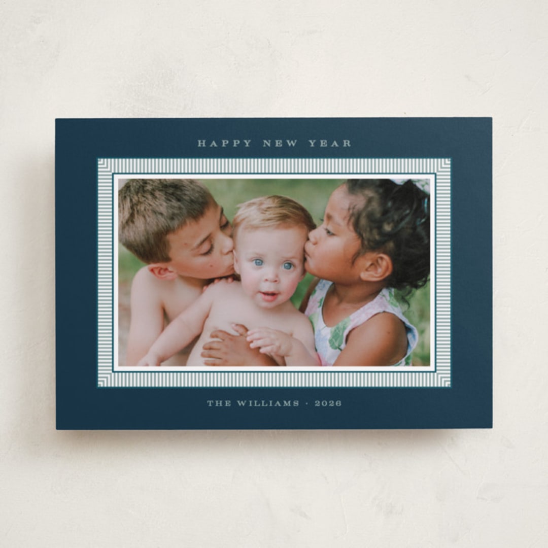 "Favorite Frame" - Holiday Cards in Blue Spruce by Alston Foster - Front