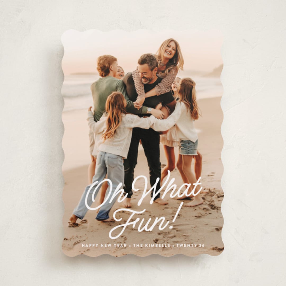 "what fun!" - Holiday Cards in Snow by Susan Asbill - Front