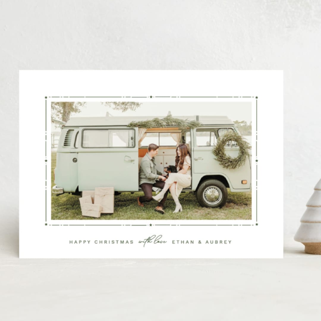 "Tender Frame" - Holiday Cards in Peridot by Olivia Raufman - Front