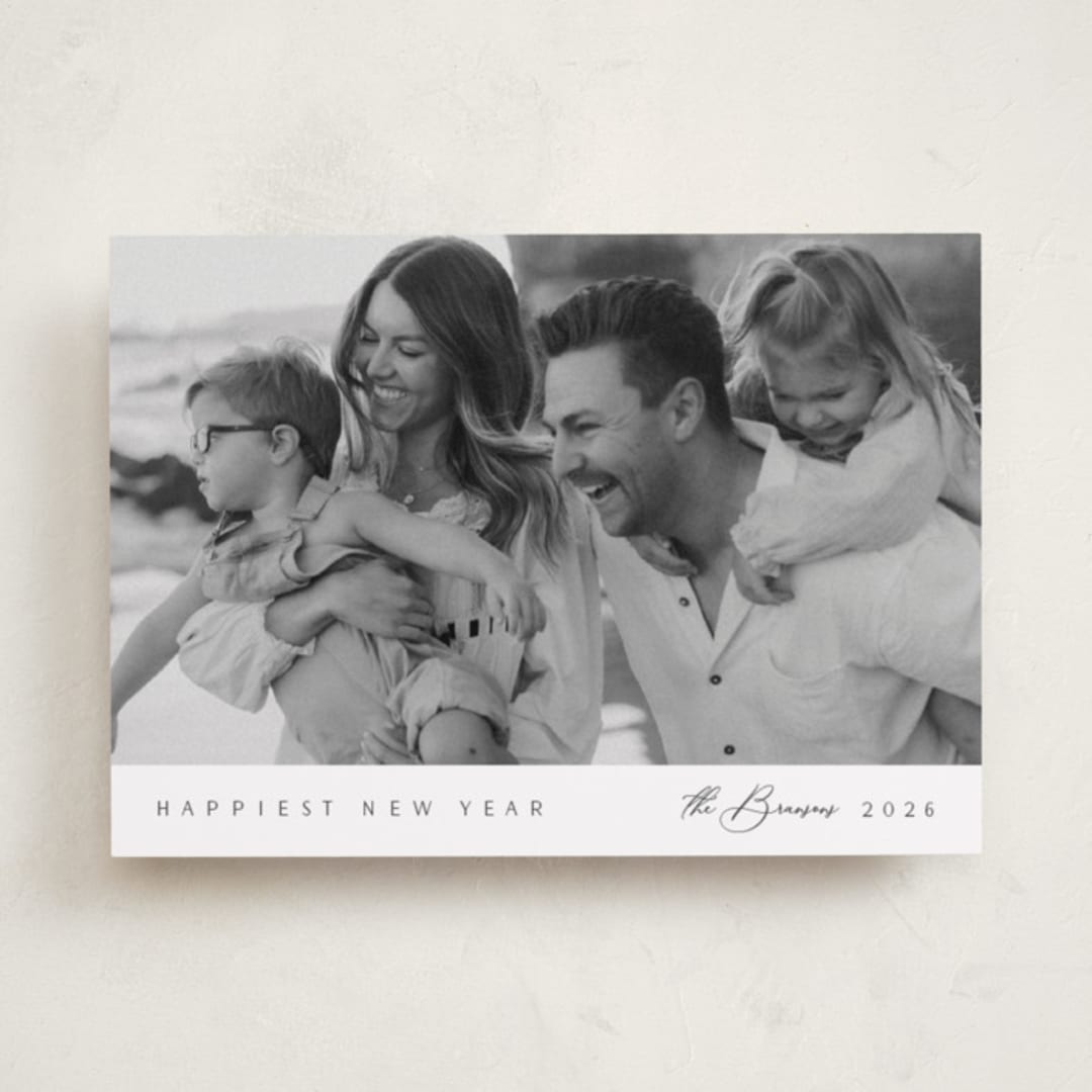 "Minimal Edge" - Holiday Cards in Cloud by Nicole Walsh - Front