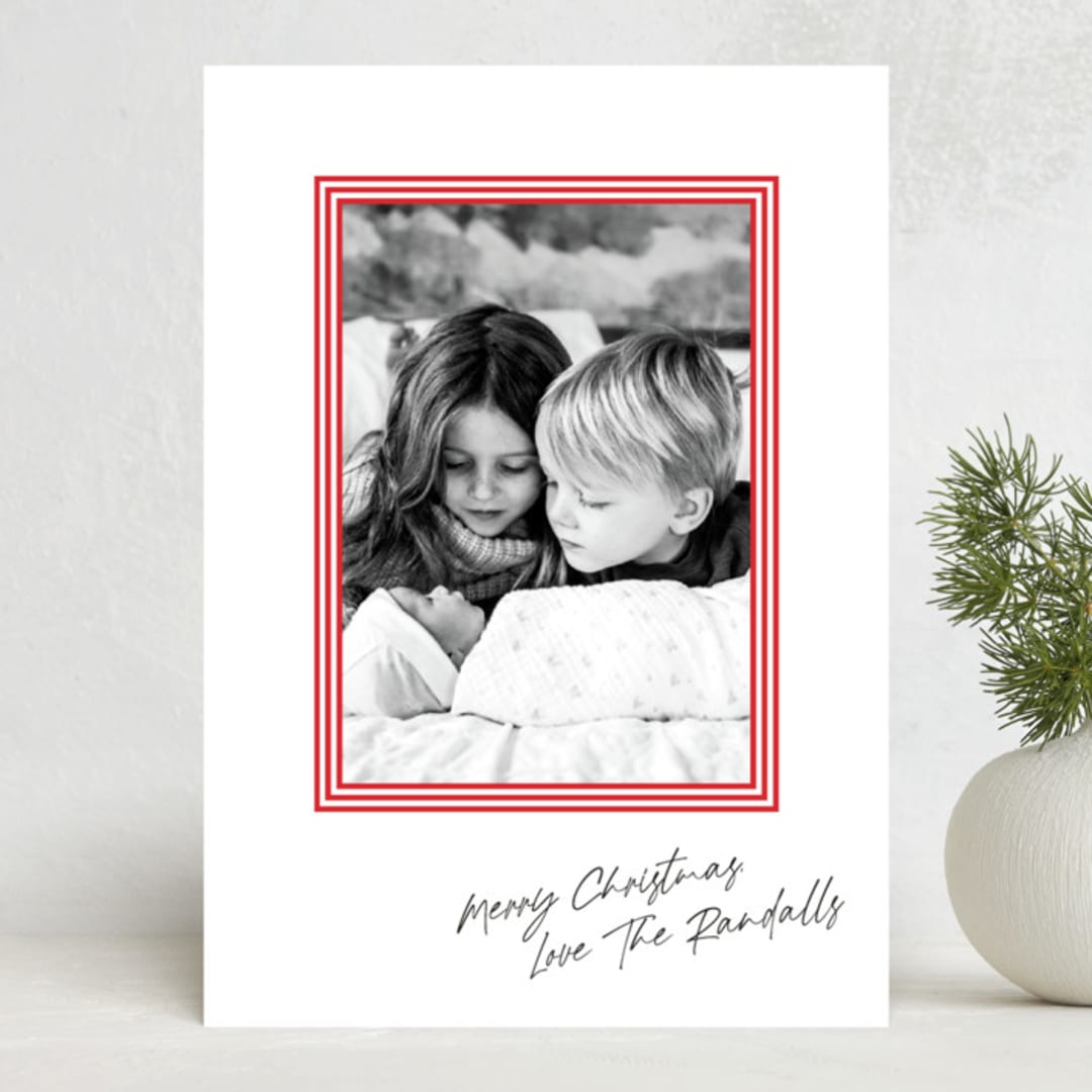 "Striped" - Holiday Cards in Candy Cane by mo kelley - Front