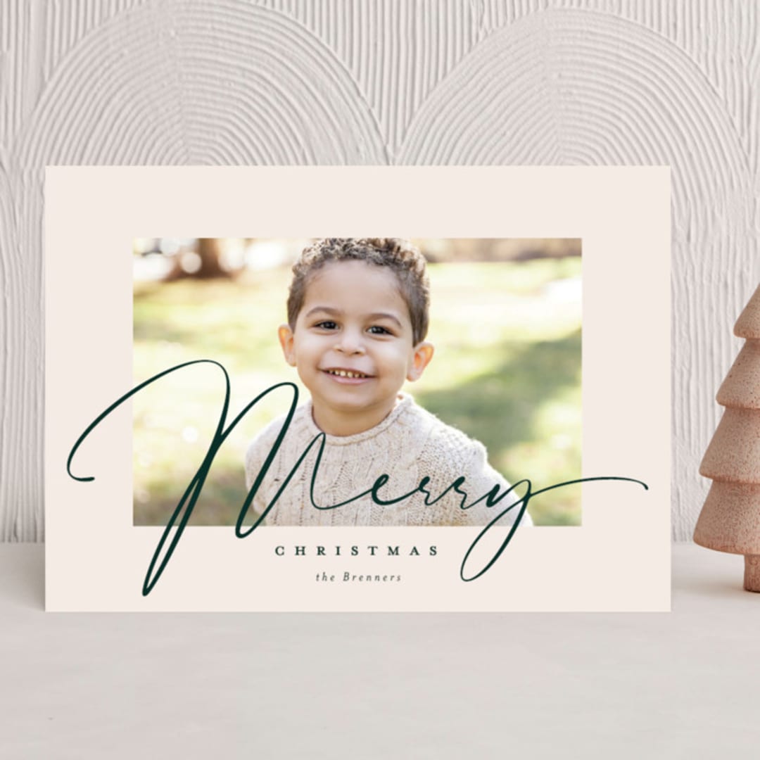 "Milk and Cookies" - Holiday Cards in Pine Needles by Carrie ONeal - Front