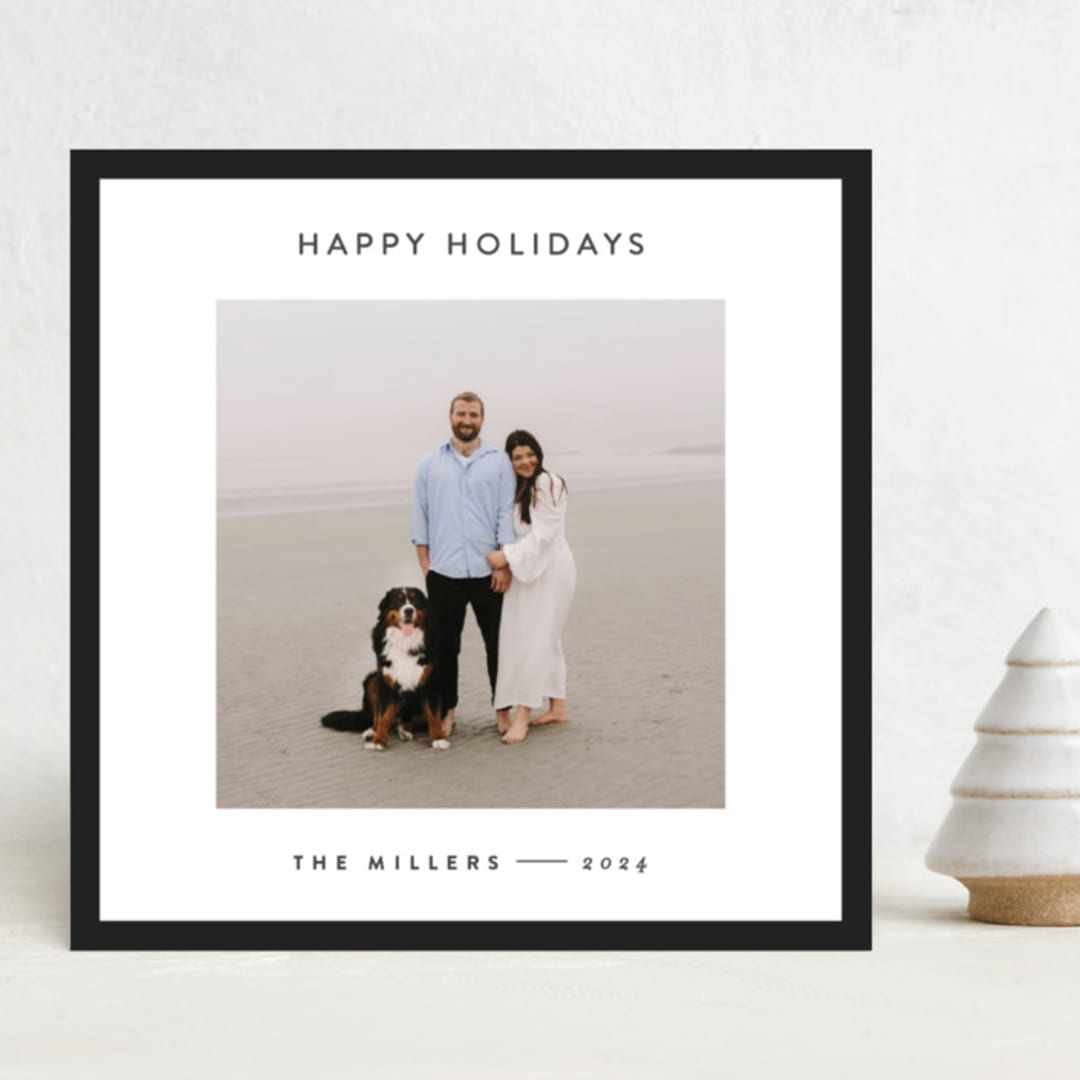 "square" - Holiday Cards in Charcoal by JoAnn Jinks - Front