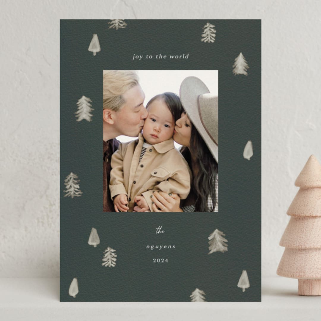 "Christmas Tree Forest" - Holiday Cards in Pine by Cindy Reynolds - Front