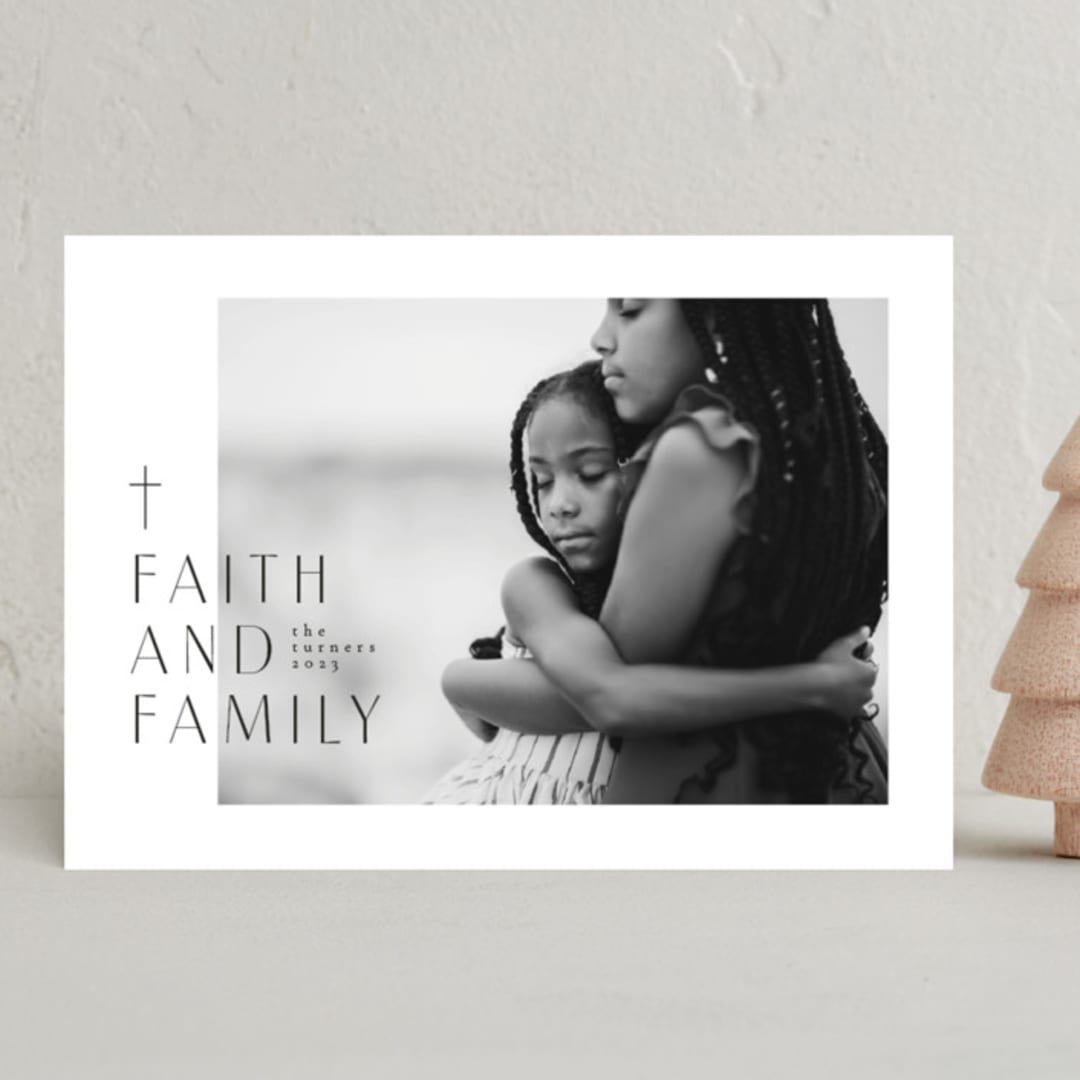 "Faithful" - Holiday Cards in Cotton by letterfix - Front
