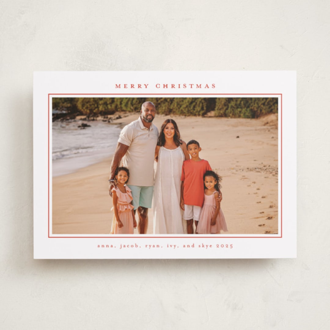 "Minimalist Frame" - Holiday Cards in Stocking by Nicole Walsh - Front