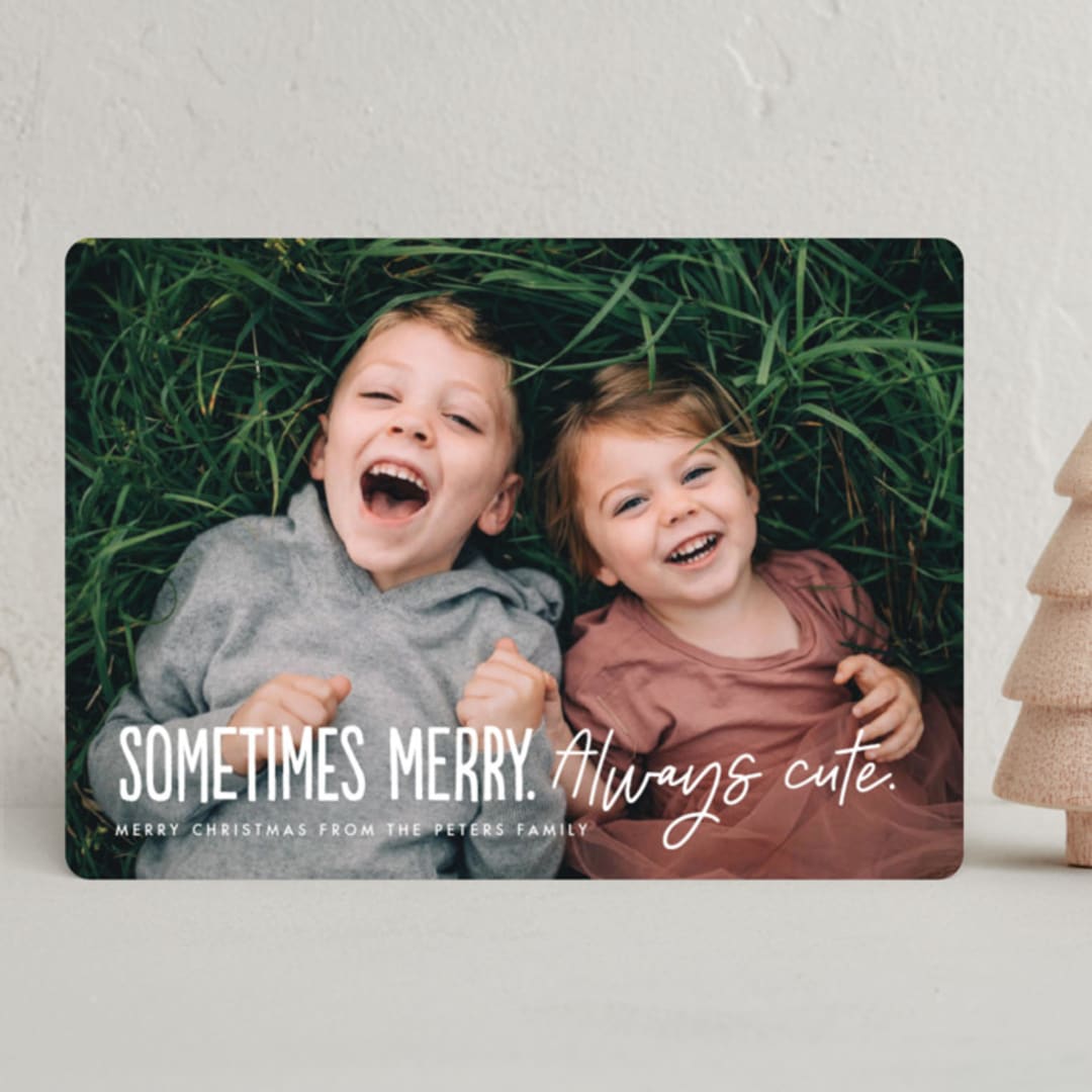 "Always Cute" - Holiday Cards in Snow by Amy Payne - Front