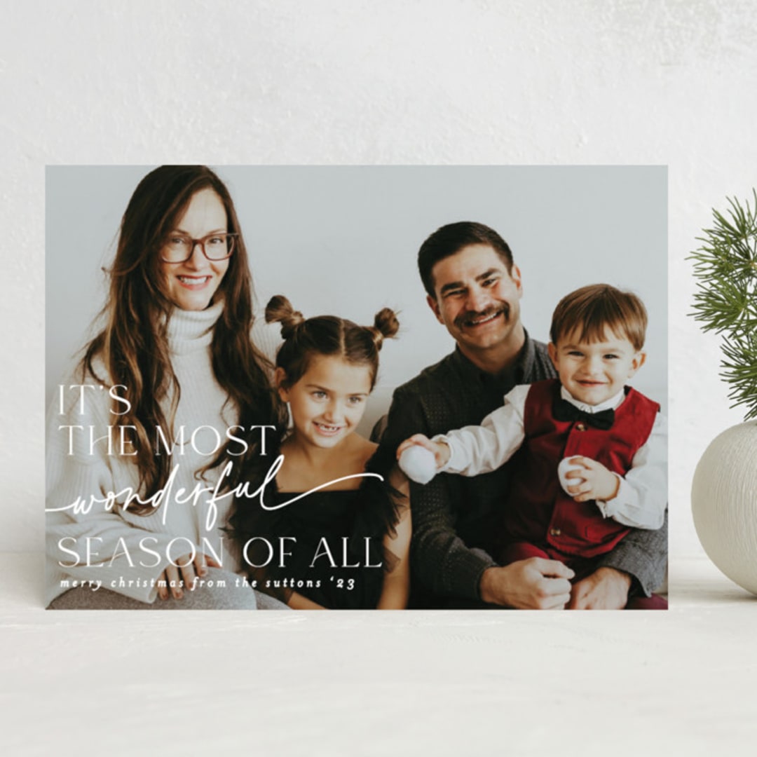 "Wonderful Season" - Holiday Cards in Cloud by Angela Marzuki - Front