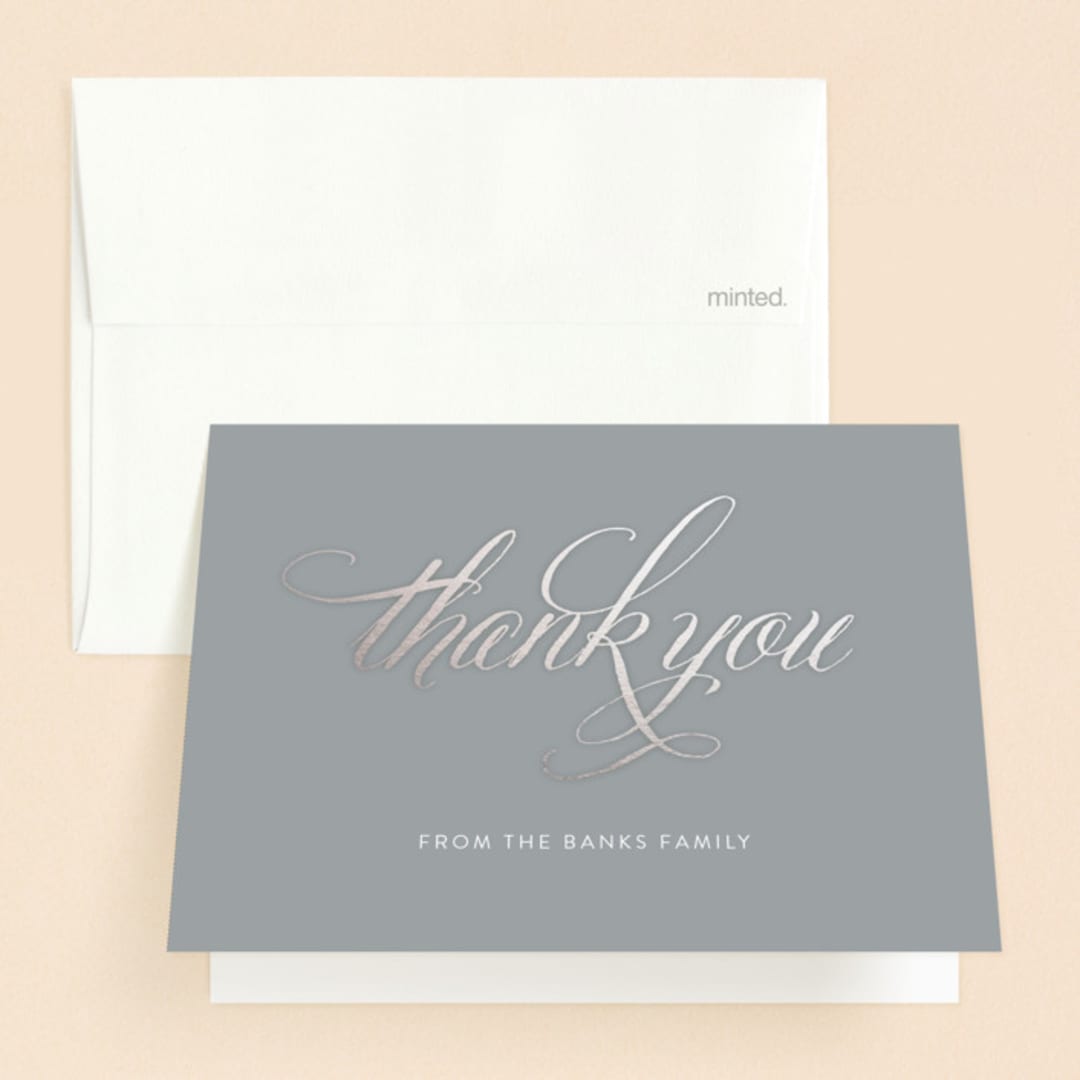 "Baptism Shimmer" - Baptism and Christening Thank You Cards in Dove by Jill Means - Front