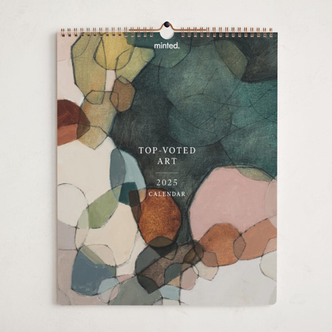"Top-Voted Art Calendar 2025" - Calendars in White by Multiple Artists - Front