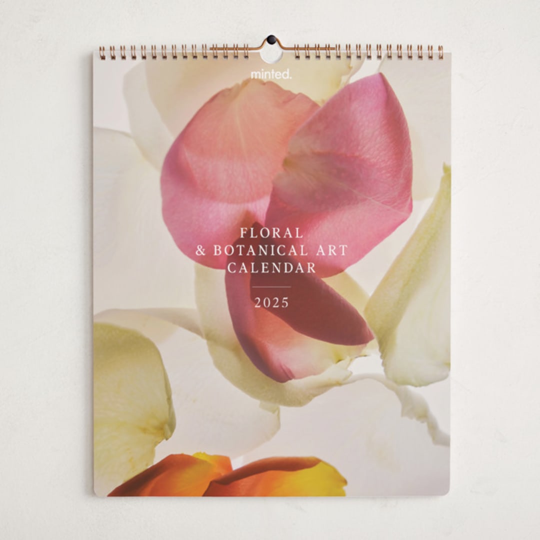 "Floral and Botanical Art Calendar 2025" - Calendars in White by Minted - Front