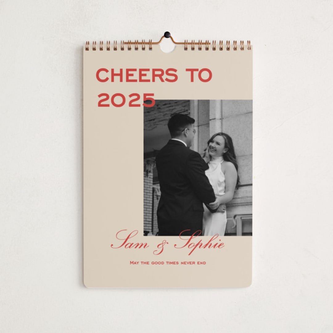 "Bold Cheers" - Calendars in Tomato by Sydney Kay - Cover