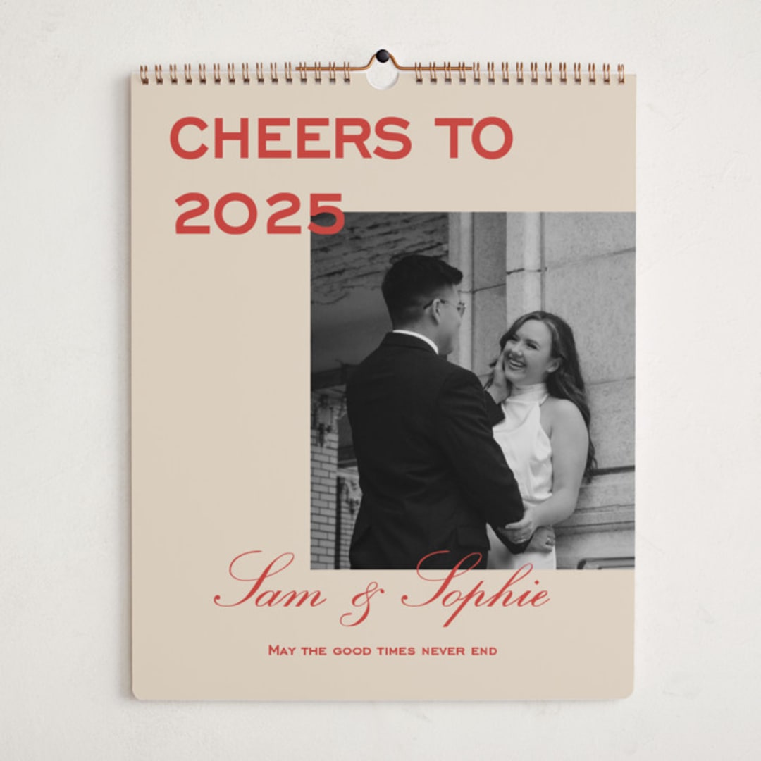 "Bold Cheers" - Calendars in Tomato by Sydney Kay - Cover