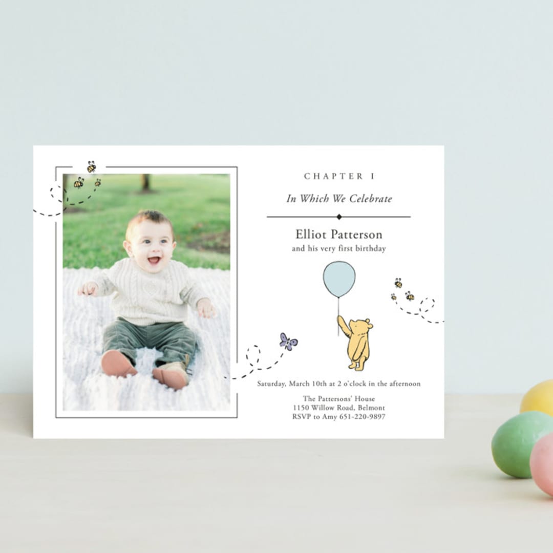 "Disney Sweetest Adventure" - Children's Birthday Party Invitations in Cloud by Heather Schertzer - Front