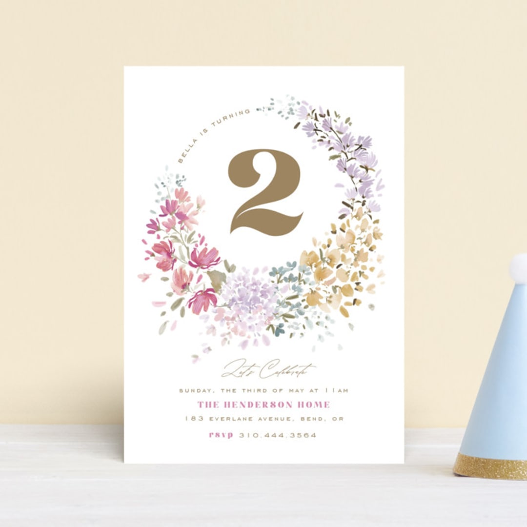 "Garden Party" - Children's Birthday Party Invitations in Confetti by Leah Bisch - Front