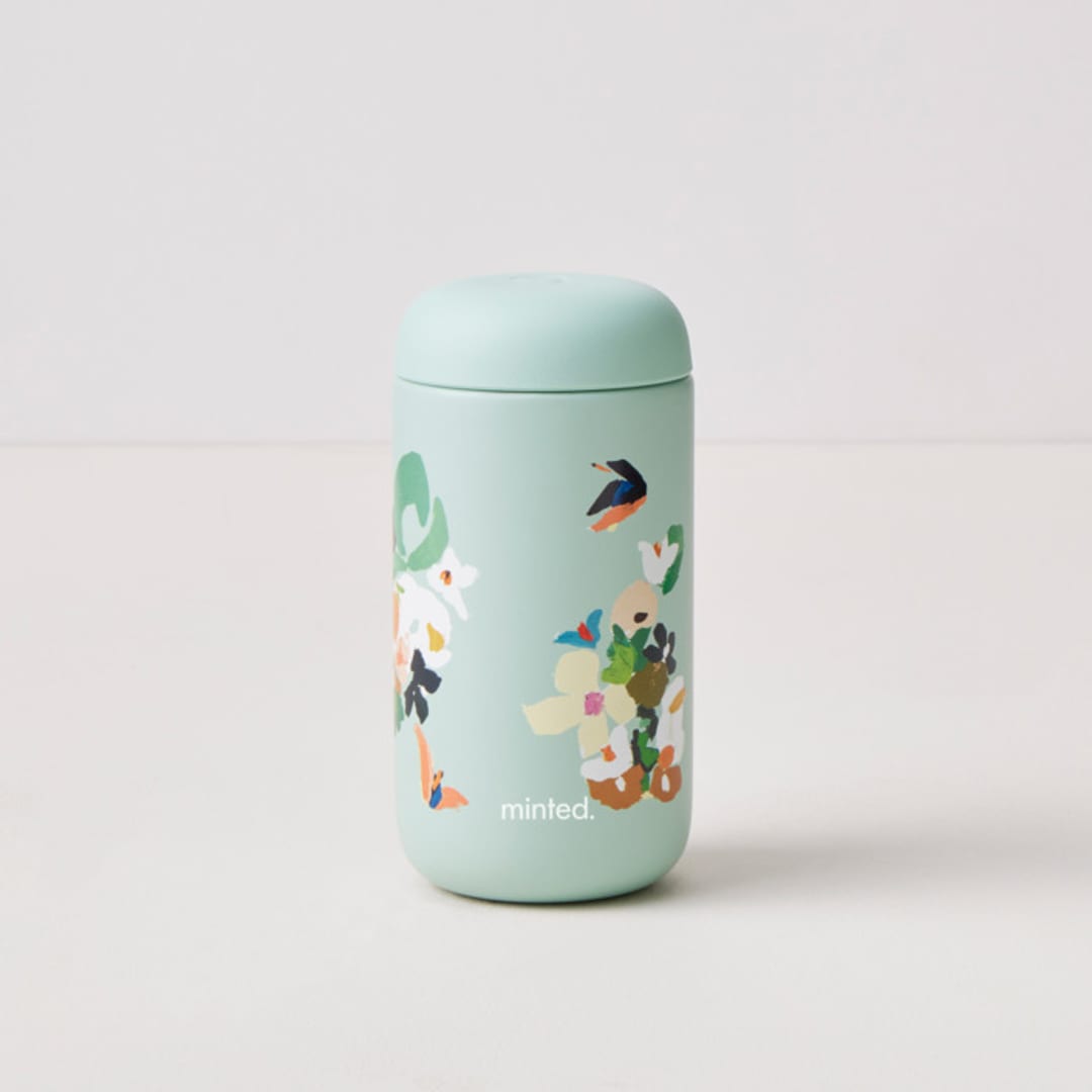 "Birds of Paradise" - Carter Move Mugs in Mint Chip by Caryn Owen - Carter Move Mug