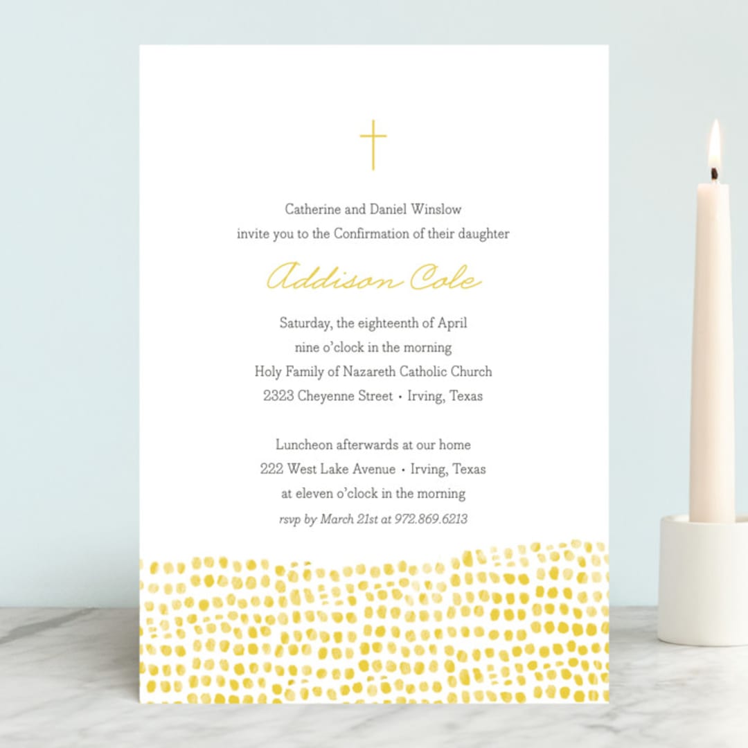"Stepping Stones" - Confirmation Invitations in Sun by Ann Gardner - Front