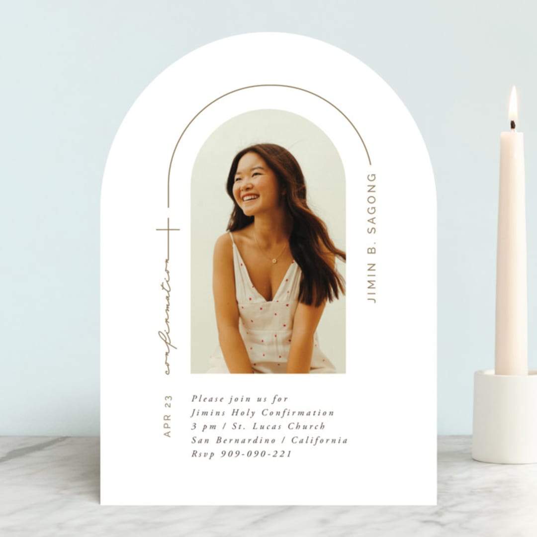 "Confirmation Arch" - Confirmation Invitations in Sugar by FRANI - Front