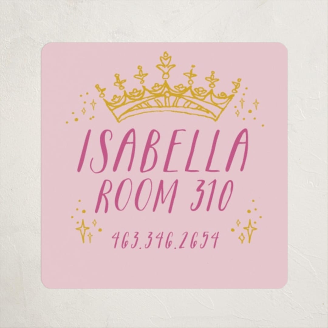 "Royal Highness" - Custom Name Labels in Candy by Shiny Penny Studio - Front