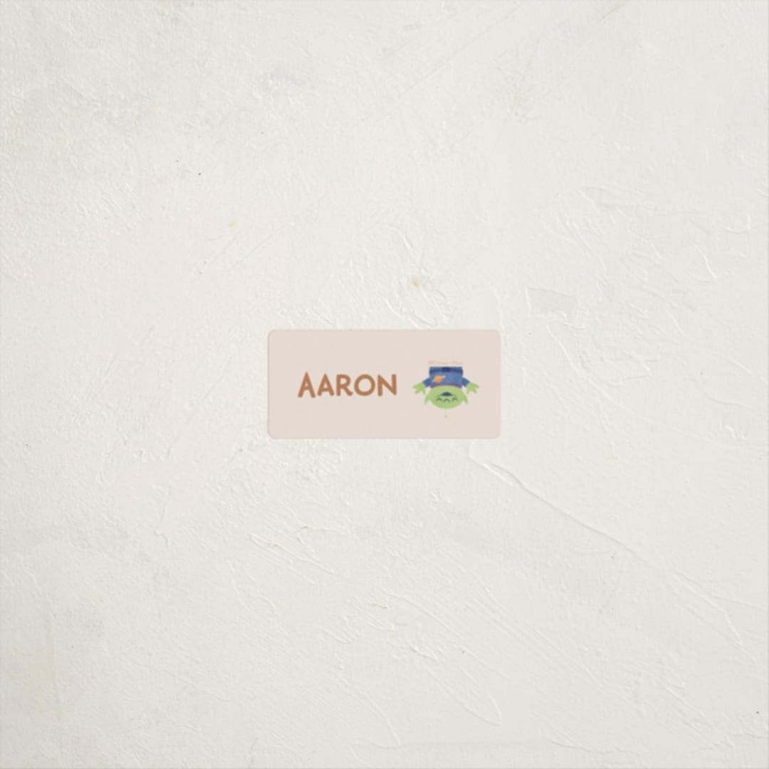 "Toy story friends birthday invitation" - Custom Name Labels in Taupe by Sabrin Deirani - Front